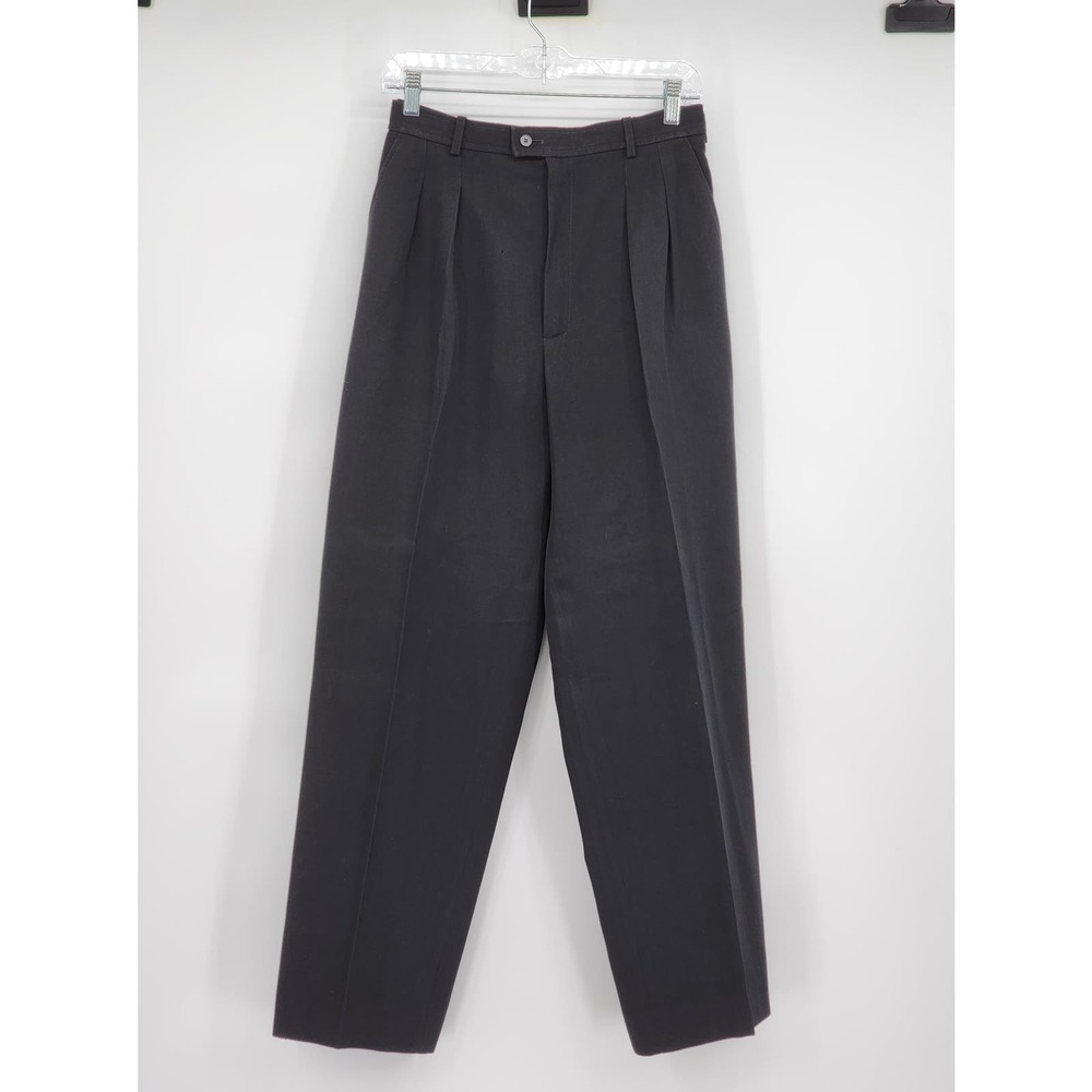 Vintage Saint Laurent Rive Gauche Paris Black Trouser Pants High Waist Size 27